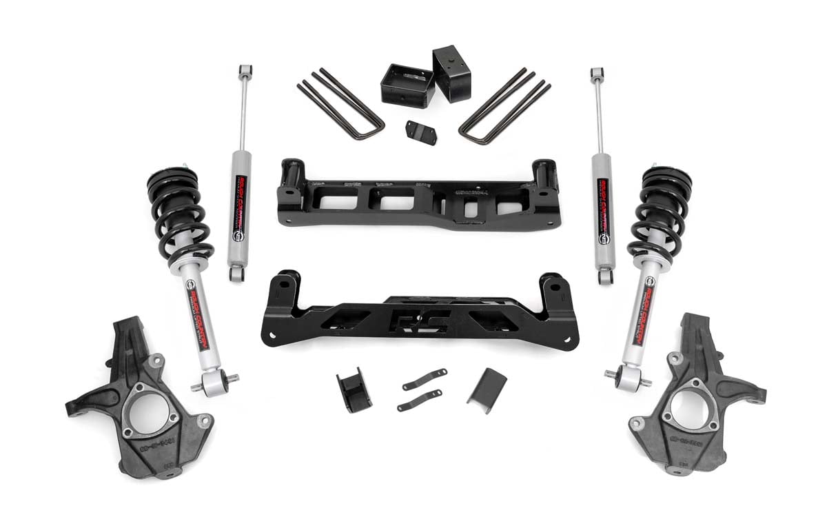 GMC Sierra 1500 Suspension Lift Kit - Rough Country - 5 Inch Lift Kit + N3 Struts - '07-'13